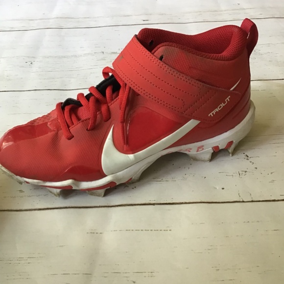 Nike Baseball Cleats - Trout Red Youth Size 6 EUR 38.5 - Picture 3 of 9